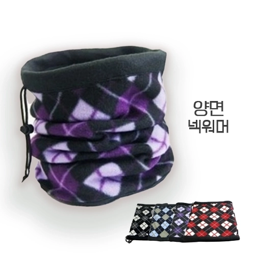 양면 넥워머 체크무늬 B타입