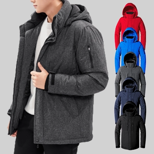 남성 여성 탈부착 후드 베이직 패딩 M-4XL