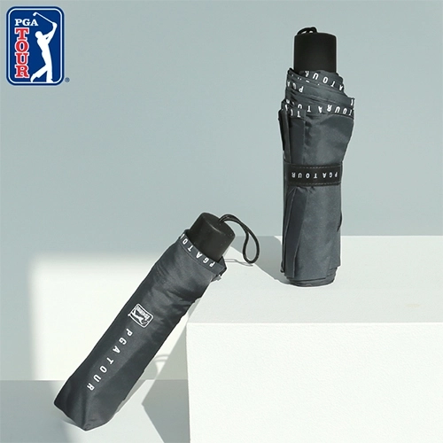PGA 3단 수동 로고 바이어스 우산