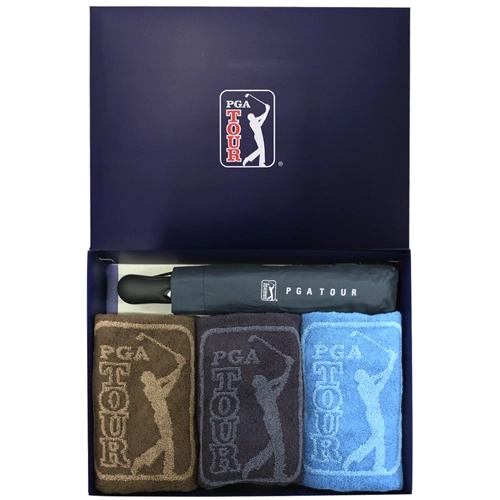 PGA 3단 70 완전자동 무지 우산 + 170g 죽사 타올 3P 소