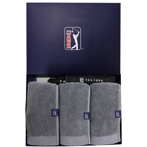 PGA 3단 완전자동 엠보 우산 + 260g 타올 3P 세트 (소)