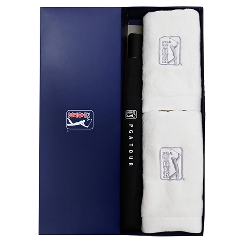 PGA 2단 자동 리플렉티브 우산 + 170g 타올 2P세트