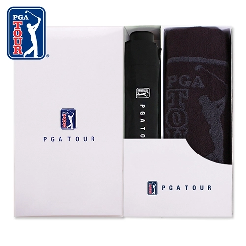 PGA 3단 수동 리플렉티브 우산 + 170g 죽사 타올세트