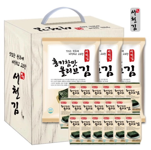 서천 명품 김세트 5호 (도시락 18봉, 전장 3봉)