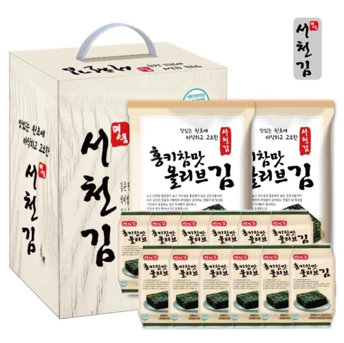 서천 명품 김세트 3호, 도시락 12봉, 전장 2봉