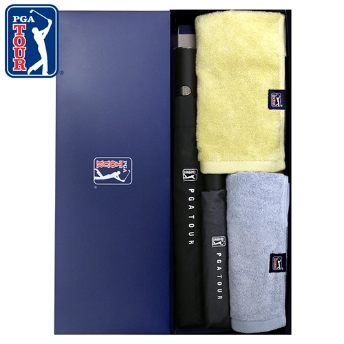PGA 2단 자동 리플렉티브 우산 + 3단 수동 블랙메탈 우산 + 180g 모달 면사 타올 2P 세트