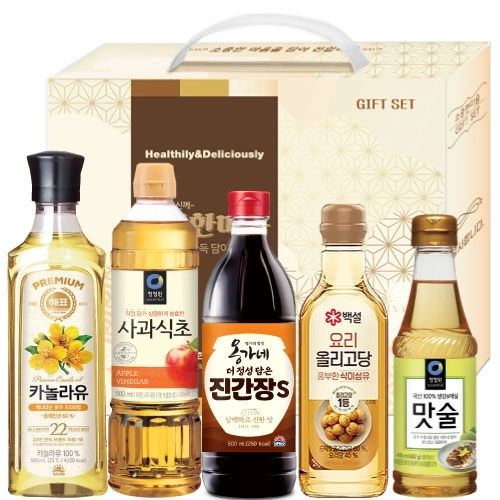 소중한마음 5p 1호(카놀라유+맛술+사과식초+진간장+올리고당)