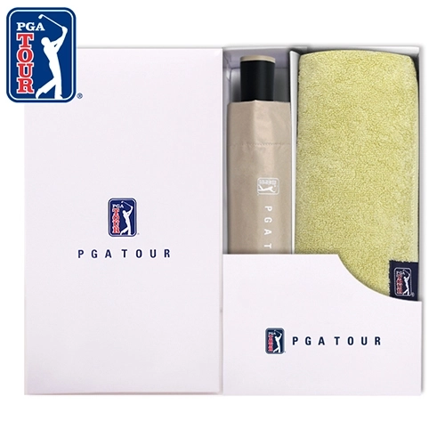 PGA 3단수동 암막 우양산+180g모달사타올세트