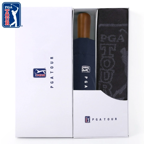 PGA 3단완전자동 빈티지우드+170g 죽사타올 세트