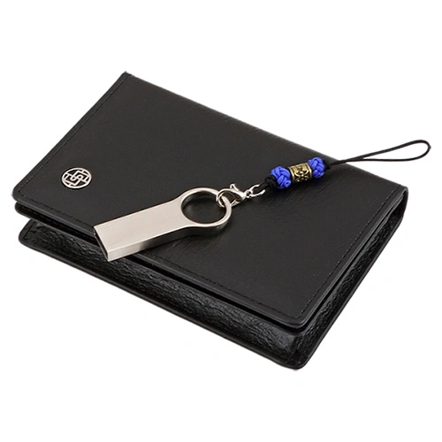 엑스퍼트 한지가죽 명함지갑+메탈 USB 세트